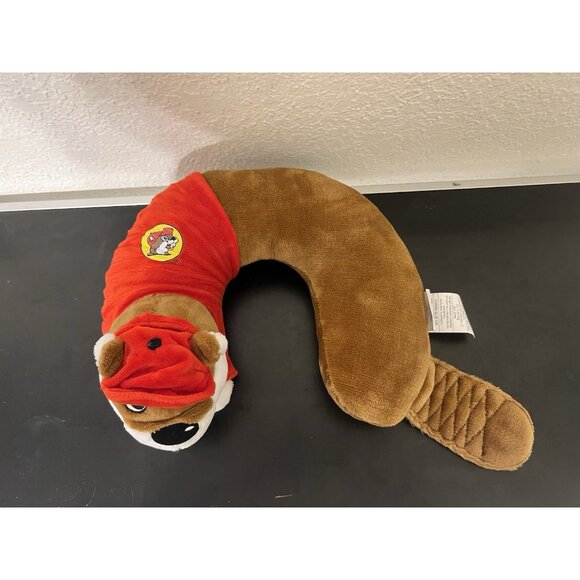 Buc-ee's Travel Comfort Pillow Bucky Beaver Kids Neck plush Bucees Travel Center - Picture 2 of 6